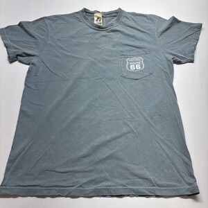 Vintage Good Shirts Route 66 Get Your Kicks Blue 1992 T-Shirt‎ Medium USA Made